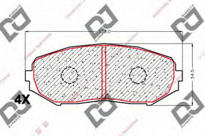 DJ PARTS bp1861 -  Комплект тормозных колодок, дисковый тормоз